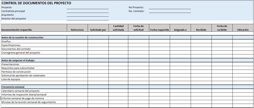 Plantillas Gratis De Excel Para Proy De Construcción 9362